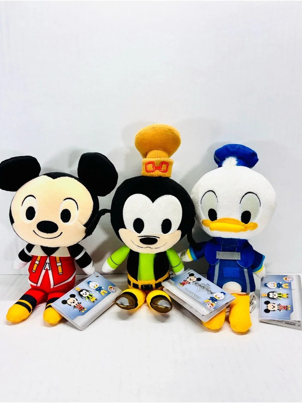 Disney 8” Goofy, Donald & Mickey Hero Funko Kingdom Hearts Plush Doll Set NWT